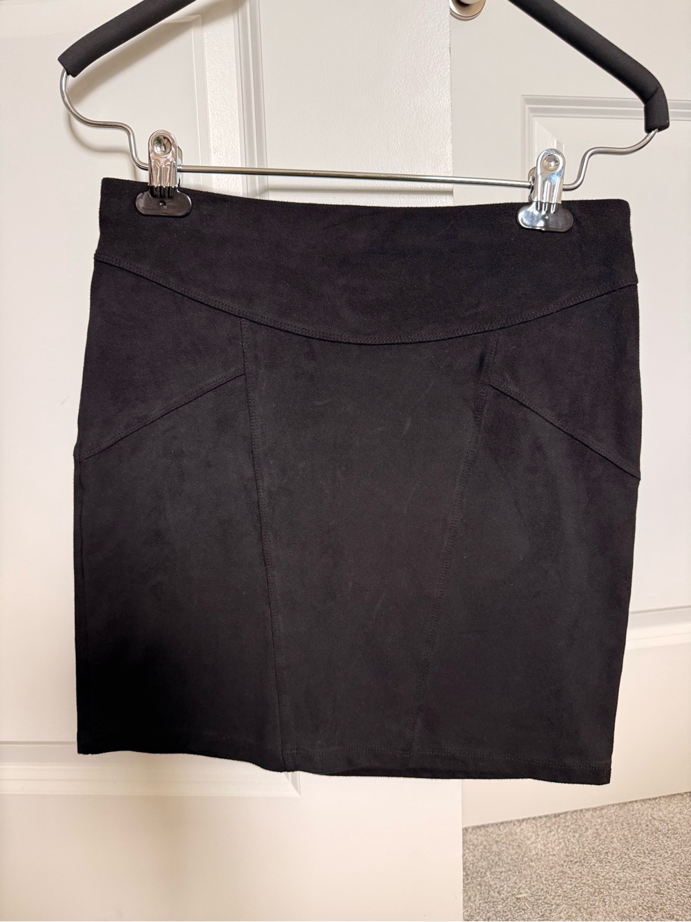 Express Black Suede Mini Skirt